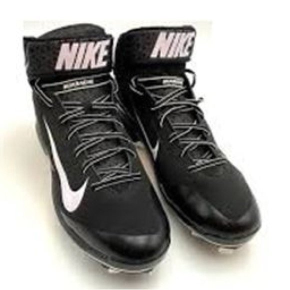 NWOT Nike Huarache Pro Mid Metal Baseball Cleats 599235-001 RARE - Picture 3 of 3